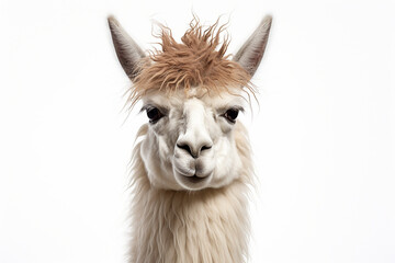 Fototapeta premium Llama, Lama, Close Up Of A White Llama, Close Up Of A Llama