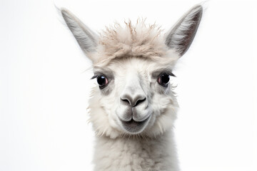 Obraz premium Llama, Lama, Close Up Of A White Llama, Close Up Of A Llama