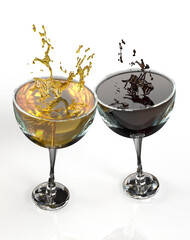 pair of champagne glasses toasting celebration