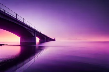 Zelfklevend Fotobehang bridge over the river © Sofia Saif