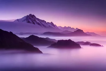 Foto op Plexiglas sunrise in the mountains © Sofia Saif