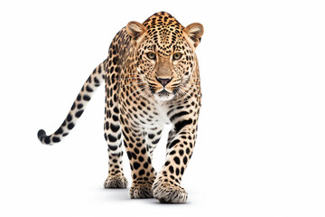 Leopard, Leopard In Front Of White, Leopard In White Background