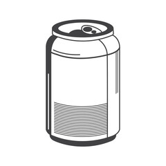 Retro Beer Can  Vector Stock Illustration vintage TV