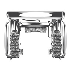 Retro Car Wash Vector