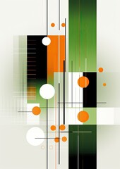 green white orange black abstract geometric presentation