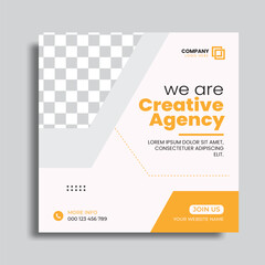 vector digital marketing agency social media post template. corporate business social media post design.