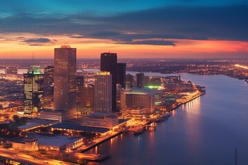Cityscape of New Orleans, Louisiana, USA. Generative AI