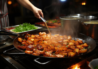 chef preparing food in the kitchen