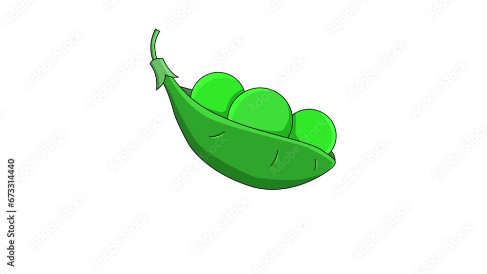 Canvas Prints animated video of the pea icon