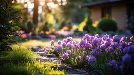Poster beautiful lavender with morning light. © banthita166