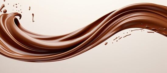 A delightful blend of rich chocolate intertwined with graceful curves - obrazy, fototapety, plakaty