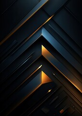 Overlapping layers of 3D yellow luxury abstract background