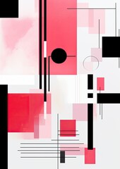 pink silver red black abstract geometric presentation