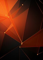 Vector orange background Simple shapes On dark