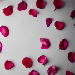 Valentine rose petals background