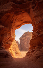 red stones and cliff of canyon, sandstone mountains of american Utah or Arizona