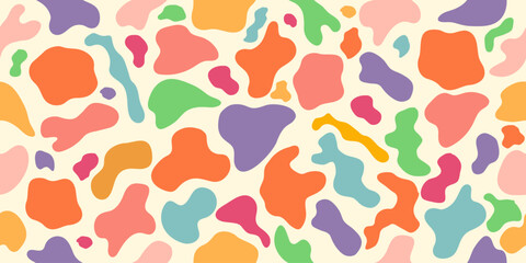 Abstract seamless pattern with organic shapes. Vector illustration for design or print