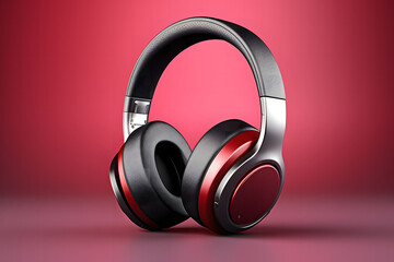 headphones isolated. Headphone product photo beats. 3D wireless headphones mockup.

