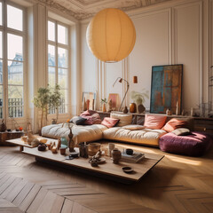 modern art  living room interior