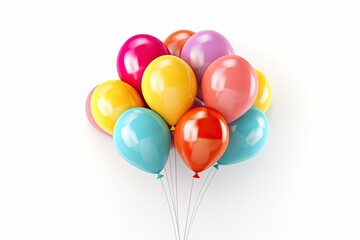 Fototapeta na wymiar Colorful balloons on white background