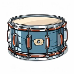 Drum isolated on light background, illustration generated with AI