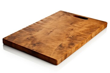 Isolated cutting board on white surface