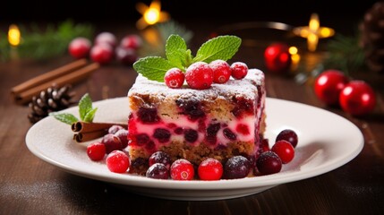 cheesecake with berries   generated by AI