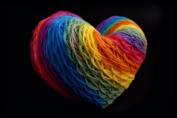A vibrant rainbow heart to bring joy. Generative AI