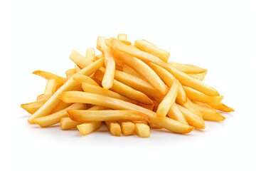 Isolated potato fry with clipping path on white background