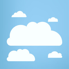 cloud concepts, clouds element, clouds caroon style, in a flat design. White cloud collection, Set of Nine white clouds objects