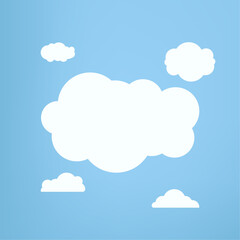 clouds element, clouds caroon style, in a flat design. White cloud collection, Set of Nine white clouds objects