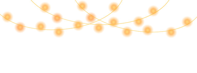 String of holiday lights, Christmas lights isolated realistic design elements, glowing lights for greeting card design, bright garlands – stock vector