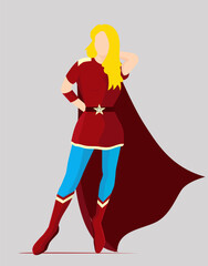Vector illustration Supergirl