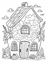 Sweet home coloring page