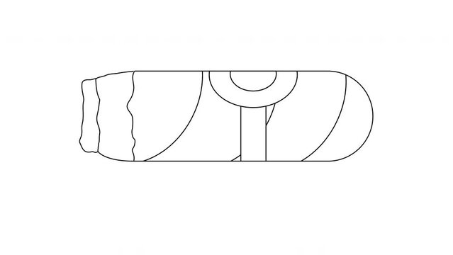 animated video of a cigar icon sketch