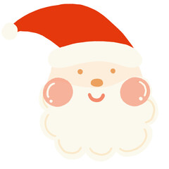 Cute Santa sticker Christmas or New Year's illustration 

