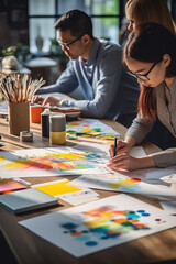 Fototapeta premium Designers working in the studio