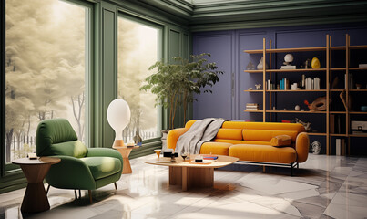 Colorful living room interior