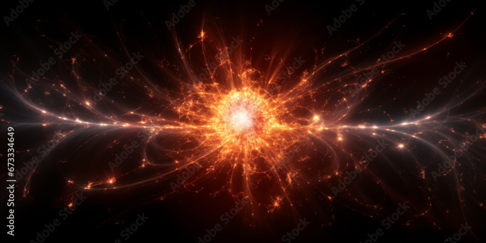 Wall mural futuristic abstract background explosion in space