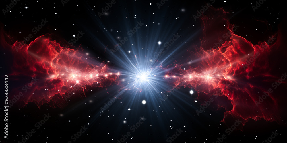 Poster futuristic abstract background explosion in space