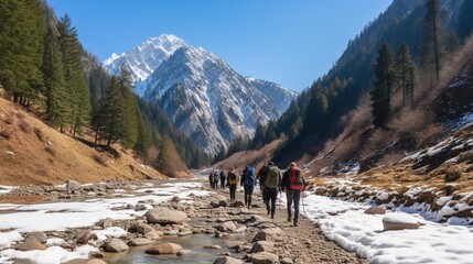 Naklejka premium A Beautiful Environment for a Backgpaking Trip for Adventure