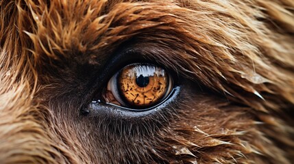 Intense Gaze: Close-Up of a Bear's Powerful Eye