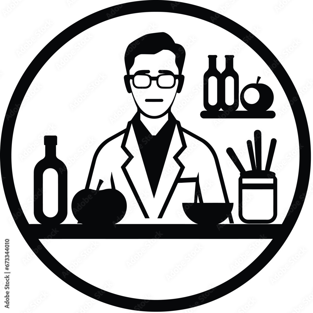 Poster food scientist icon