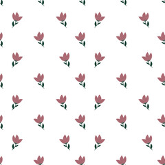 Fototapeta premium seamless pattern with pink flowers 