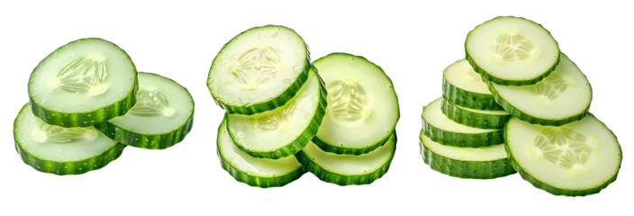 Fotobehang cucumber slices © Clemency