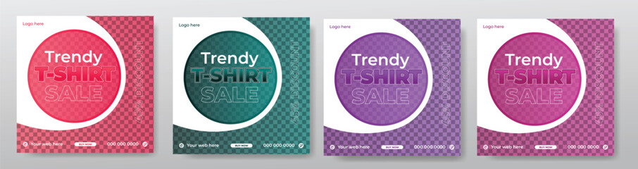 T-Shirt Business Social Media Post Template For Sale and Discount Promotions