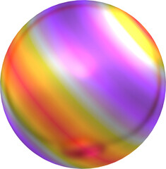 3d Abstract Psychedelic Gradient Sphere