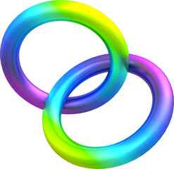 3d Psychedelic Gradient Rings