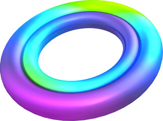 3d Psychedelic Gradient Ring