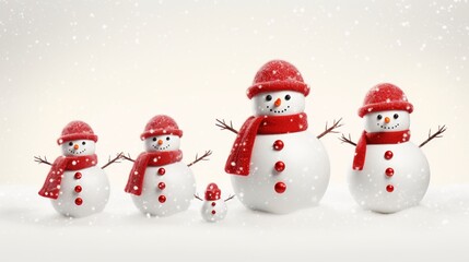 snowman on white background generated by AI